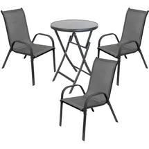 Mojawo Bistro-Set 4-tlg. Grau