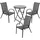 Mojawo Bistro-Set 4-tlg. Grau