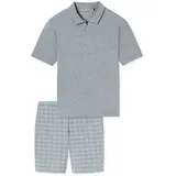 SCHIESSER Pyjama Selected Premium Jacquard Grau S (48)