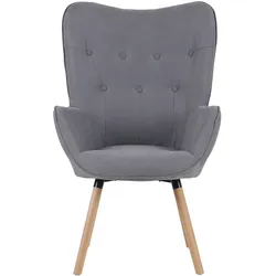 SVITA CLEO Ohrensessel Relaxsessel Fernsehsessel Sessel Lesesessel Grau