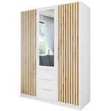 Mirjan24 Kleiderschrank Tytus Lux 150 x 200 x 58 cm Weiß