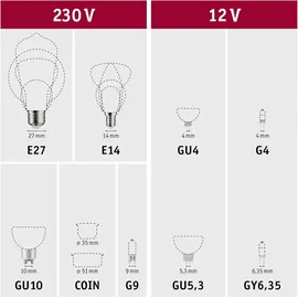Paulmann LED Stiftsockellampe 28821 3,5W GY6,35 warmweiß 1 St.