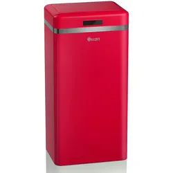 SWAN Retro Mülleimer mit Automatisch öffnender Sensor, Metall, 45 L, Vintage-Design, SWKA4500RN, Rot