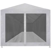 vidaXL Partyzelt inkl. 10 Mesh-Seitenwänden 12 x 3 m weiß