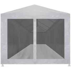 vidaXL Partyzelt inkl. 10 Mesh-Seitenwänden 12 x 3 m weiß