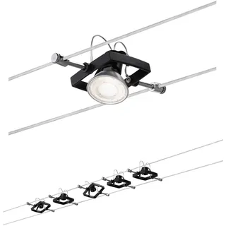 Paulmann Seilsystem Mac II Basisset GU5,3 max. 5x10W dimmbar 230/12V Schwarz matt