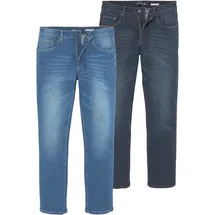 Arizona Stretch-Jeans »Willis« Packung, 2% Stk. straight-fit, lange Beine, mit Nieten, niedrige Leibhöhe Gr. 25 U-Gr, blue/blue-bl, , 36447039-25 U-Gr