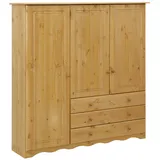 Wäscheschrank HOME AFFAIRE "Minik", beige (natur gebeizt, gewachst), B:140cm H:140cm T:35cm, Massivholz, Schränke, Mehrzweckschrank, aus schönem massivem Kiefernholz, in unterschiedlichen Farbvarianten