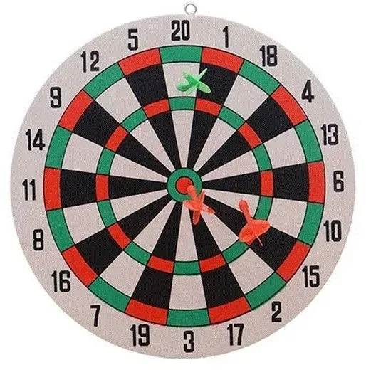 Doppelseitige Dartscheibe 30 cm 3 Pfeile 1 doppelseitige Zielscheibe