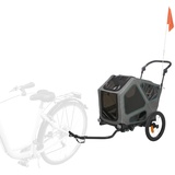 TRIXIE Hundeanhänger für das Fahrrad 41 x 54 x 62 cm bis zu 25 kg – gefederter Hundefahrradanhänger mit hohem Frontteil – mit extra großer Heckklappe, 12800