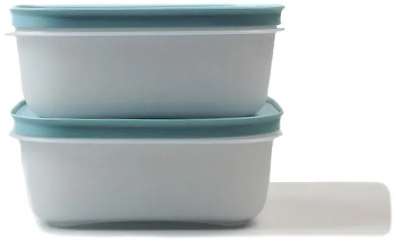 Preisvergleich Produktbild TUPPERWARE Frischhaltedose Gefrier-Behälter 450ml blau-weiß (2) Eis-Kristall