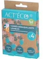 ACT'ECO Carrés démaquillants lavables Coton 4 pc(s)