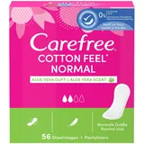 Carefree Slipeinlagen Cotton Feel Aloe, 100 Prozent luftdurchlässige Slipeinlagen mit Aloe Vera für ein langanhaltendes Frischegefühl in Größe: S/M (5 x 56 Stück)