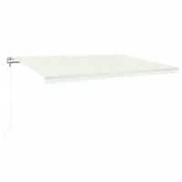 VidaXL LED Automatische Markise 500 x 350 cm creme