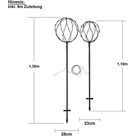 Star Trading LED-Erdspieße 2er-Set