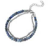 FIRETTI Fußkette Schmuck Geschenk KörperSchmuck, mit Türkis, Achat oder Dumortierit blau