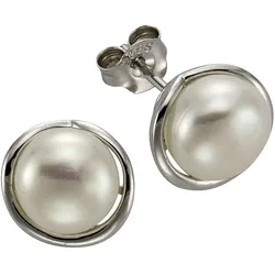 Zeeme Pearls Ohrstecker 925/- Sterling Silber Perle weiß