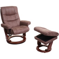 MCA Furniture MCA Relaxsessel HWC-J42, Fernsehsessel TV-Sessel Hocker, Stoff