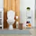 Relaxdays Standregal mit 3 Ablagen, quadratisches Küchenregal, H x B x 65 x 22 x 22 cm, MDF, Badezimmerregal, weiß