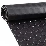 ANRO Gummi Antirutsch Premium TPE Geruchsarm Bodenbelag Noppen Muster Schwarz 3mm Stark 100 cm Breite 170 cm Länge