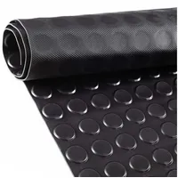 ANRO Gummi Antirutsch Premium TPE Geruchsarm Bodenbelag Noppen Muster Schwarz 3mm Stark 100 cm Breite 170 cm Länge