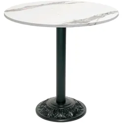Restootab Tisch Bistrot-Stil Ø70cm - Modell weißer Marmor