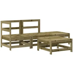 vidaXL 4-tlg. Garten-Lounge-Set Kiefernholz Imprägniert