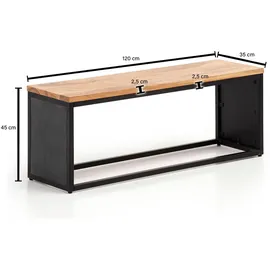 Wohnling Sitzbänke WL6.781 akazie Holz 120,0 cm