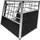 MonsterShop Auto Hundetransportbox große Einzelbox Hundebox Transportbox Gitterbox Fahrzeugbox Kofferraumbox Katzen Hunde Aluminium Trapez