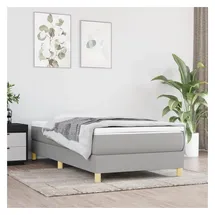vidaXL Boxspringbettgestell 80 x 200 cm Hellgrau