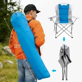Mondeer Campingstuhl 2er Set Blau