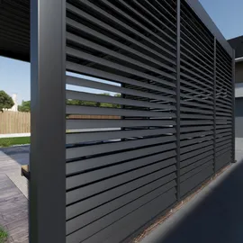 Paragon Lamellen Sichtschutz für Pergola Grand Tuscan 12 114 x 2,34 m Grau