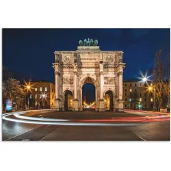 Artland Wandbild »Siegestor München, Deutschland«, Elemente der Architektur, (1 St.), als Alubild, Outdoorbild, Leinwandbild in verschied. Größen Artland Farbe Bild(er): braun