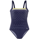 LASCANA Badeanzug Damen blau-gelb-bedruckt, Gr.38 Cup C,