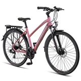 Licorne Bike Premium Touring Trekking Bike in 28 Zoll - Fahrrad für Jungen, Mädchen, Damen und Herren - 21 Gang-Schaltung - Crossbike