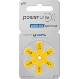 6 x Varta Power One Hörgerätebatterien P10 PowerOne PR70 6er Blister