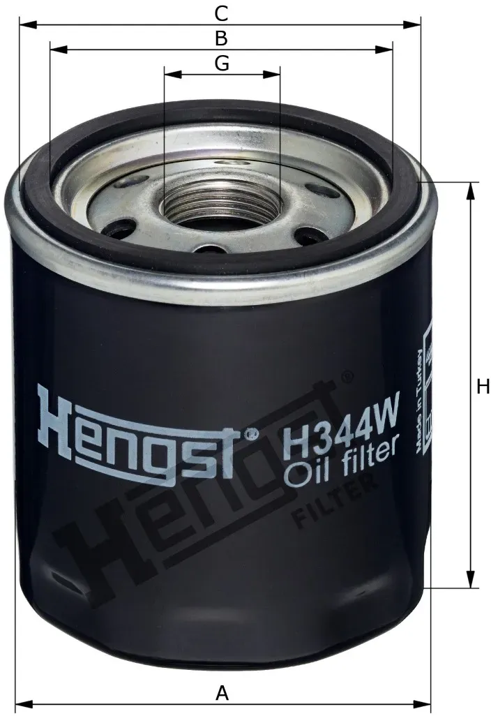 HENGST FILTER Ölfilter h344w Anschraubfilter 87mm GewindemaßM22x1.5 für Opel Vaughall MG (SAIC) GM CHEVROLET (SGM)
