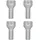 PRO PLUS Radschraube M12x1,5 konisch Kegel - Set von 4 Stück