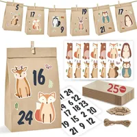 Luxuskollektion Adventskalender 2025 Waldtiere Tüten groß DIY Kinder