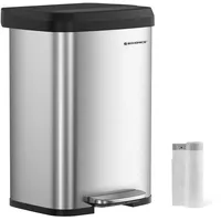 Songmics Mülleimer 50 l Silber