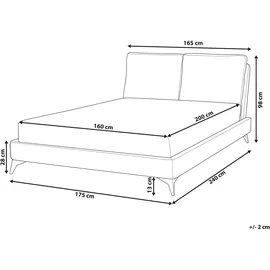Beliani Beliani, Polsterbett Grün Textil, 160x200 cm