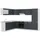 Vicco Eckküche R-Line 287x227 cm Schwarz Weiß mit Arbeitsplatte Weiß Marmor
