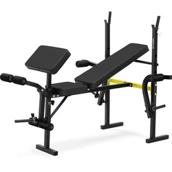 Gymrex Multifunktionshantelbank - bis 100 kg belastbar - verstellbar