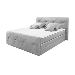 Kollektion Kraft Boxspringbett  Cleo ¦ grau ¦ Maße (cm): B: 200 H: 114