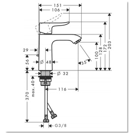 Hansgrohe Metris 110 Einhandmischer chrom 31080000