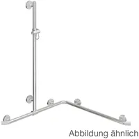 Hewi Warm Touch Duschhandlauf anthrazitgrau 1100 x 762 x 762 mm mit verschiebbarer Brausestange