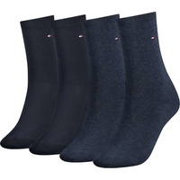 Tommy Hilfiger Damen Socken, 4er Pack - SOCK ECOM, blau