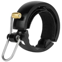 Knog Oi Luxe Fahrradklingel Lenker Sicherheitsalarm Horn Ring 23,8-31,8 mm, Schwarz,
