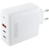 Schwaiger Schnell-Ladeadapter 65 W 2x USB C 1x USB A weiß