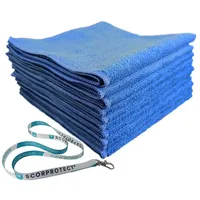 Scorprotect® Scorprotect 10x Mikrofasertuch 40x40 cm 300 GSM Blau + Schlüsselband